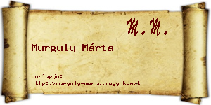 Murguly Márta névjegykártya